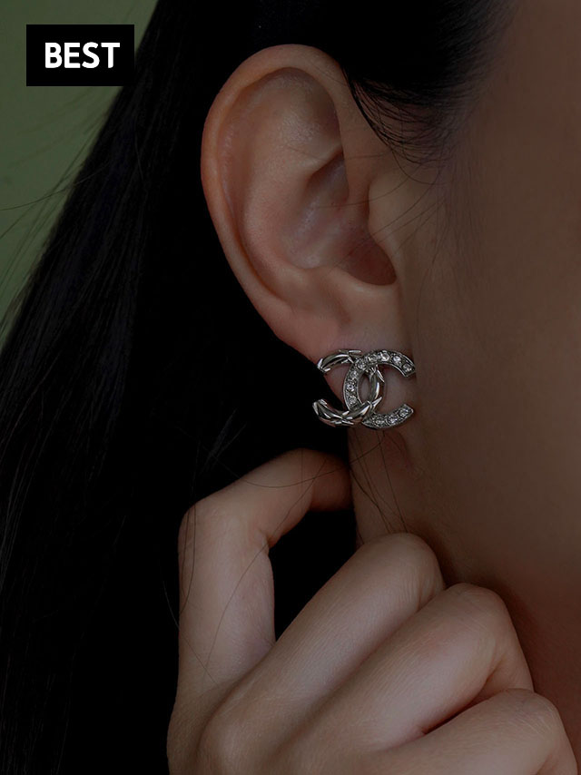 [no.221] silver half earrings